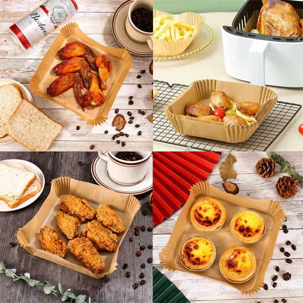 Air Fryer Disposable Non Stick Paper Liners 50 Pcs