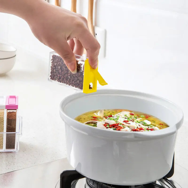 Transparent Seasoning Box Six Pcs set