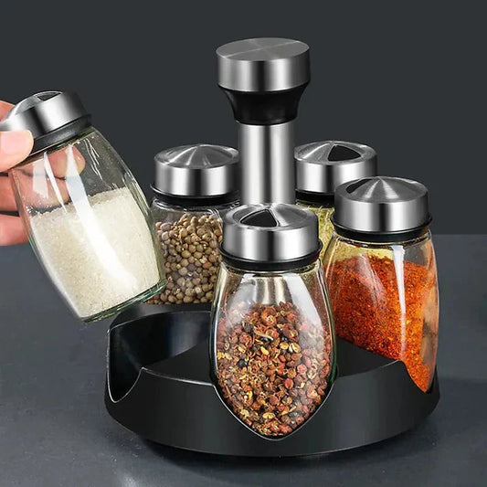 Rotating 6 Bottles Spice Rack