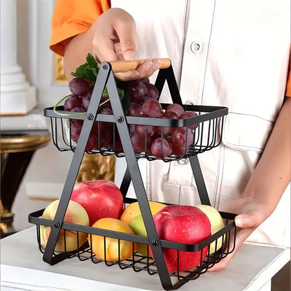 2 Tier Metalic Multi Purpose Storage Basket