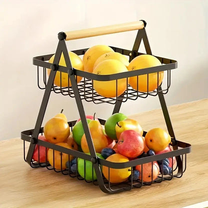 2 Tier Metalic Multi Purpose Storage Basket