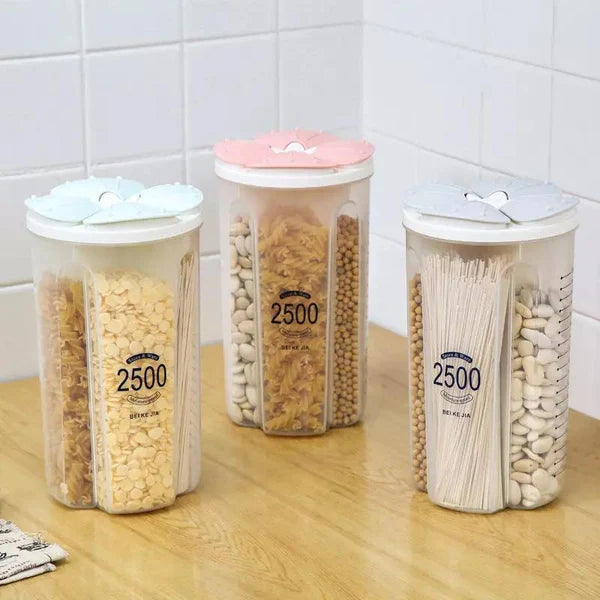 4 Partition Food Storage Container Jar – 2500ml